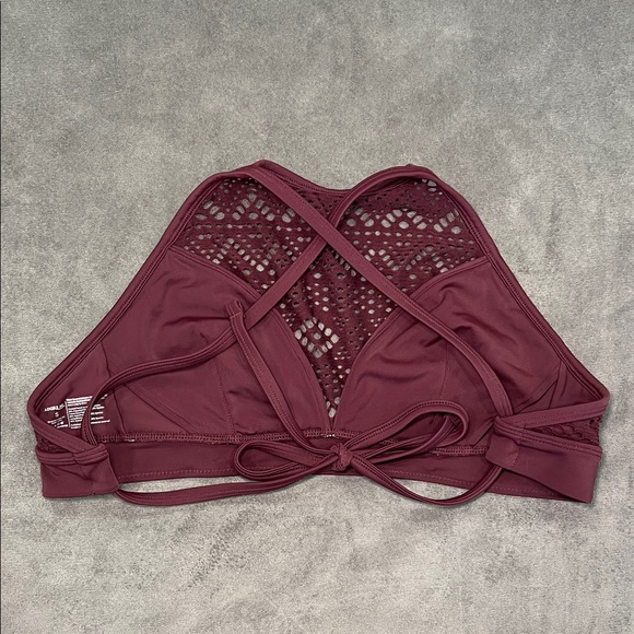 Adore Me Burgundy Lace Bikini Top SMALL - Picture 7 of 7